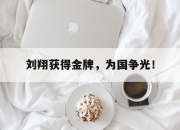 开云在线开户-刘翔获得金牌，为国争光！